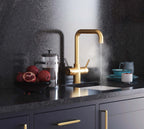 Quanta Chilled D-Shape 4-in-1 Boiling Tap Brushed Gold