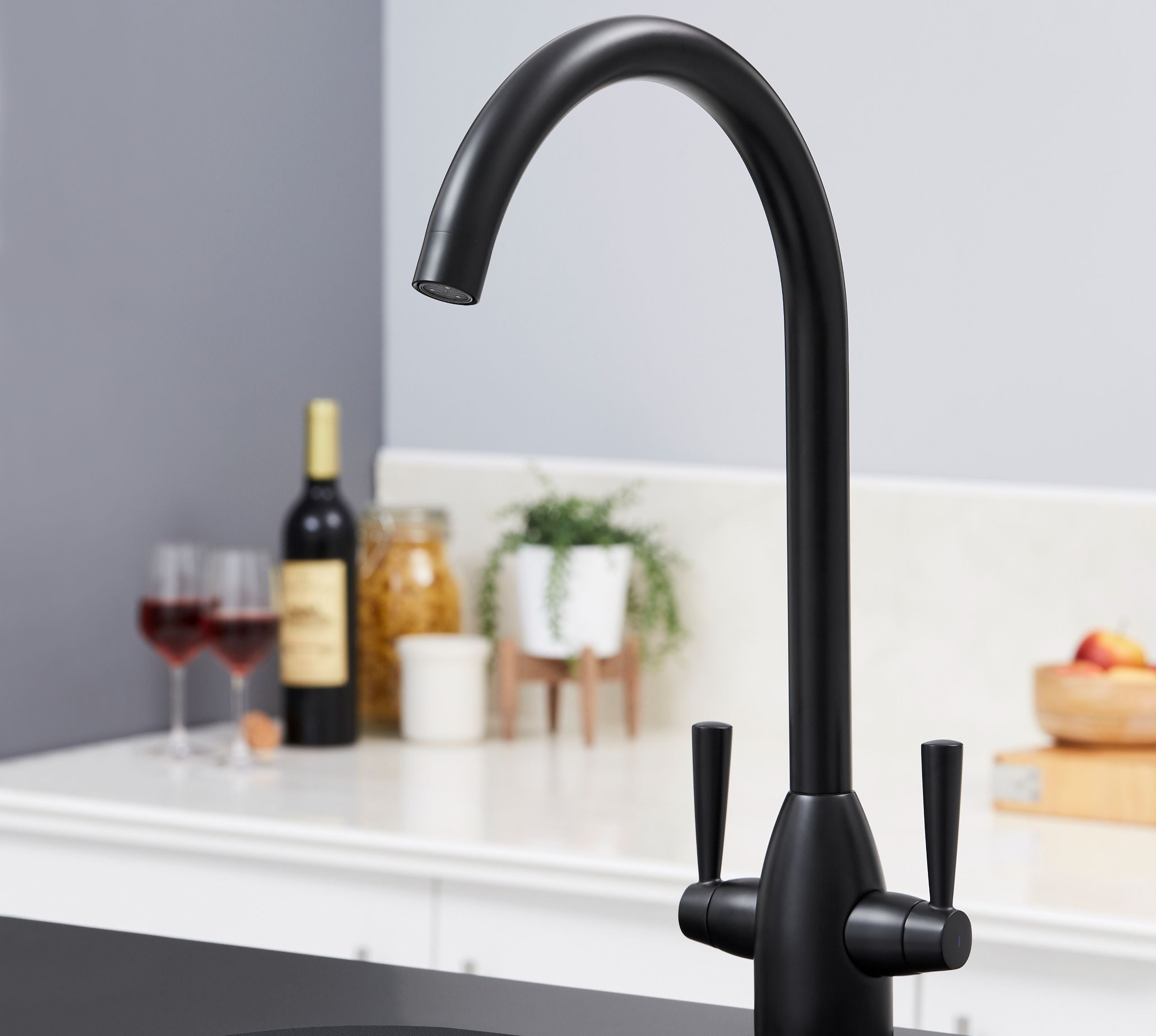 Hilton Kitchen Tap Matt Black
