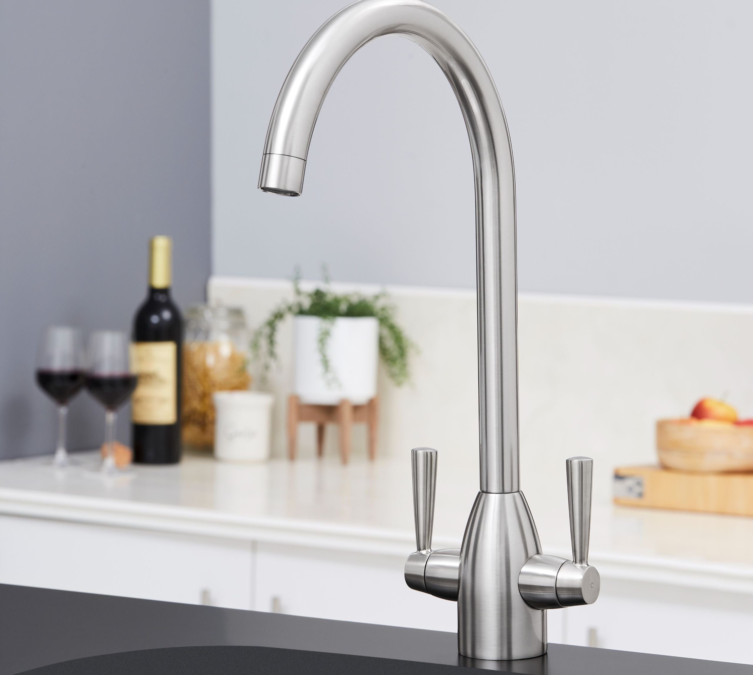Hilton Kitchen Tap Brushed Nickel