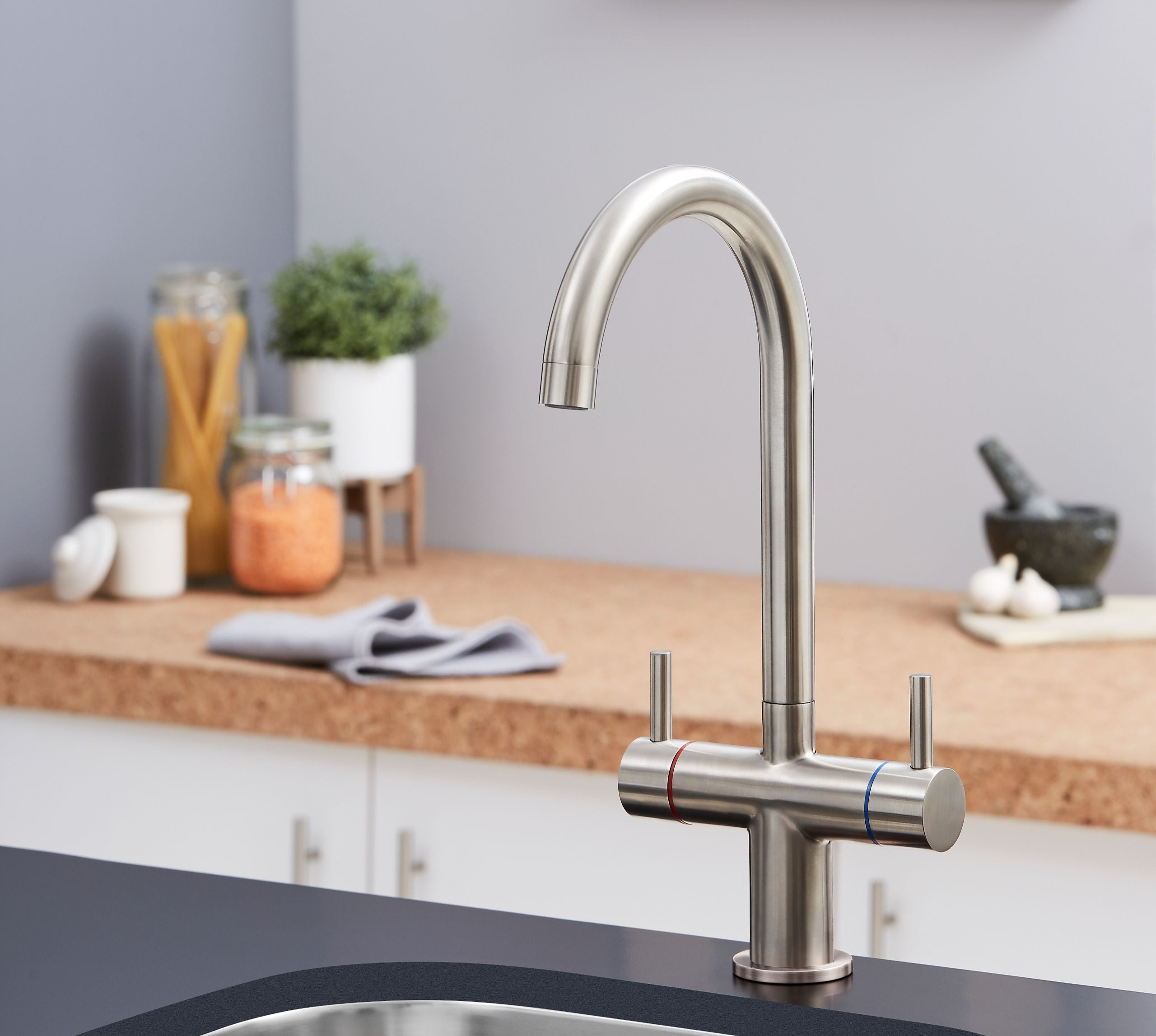 Isabella Kitchen Tap Brushed Nickel