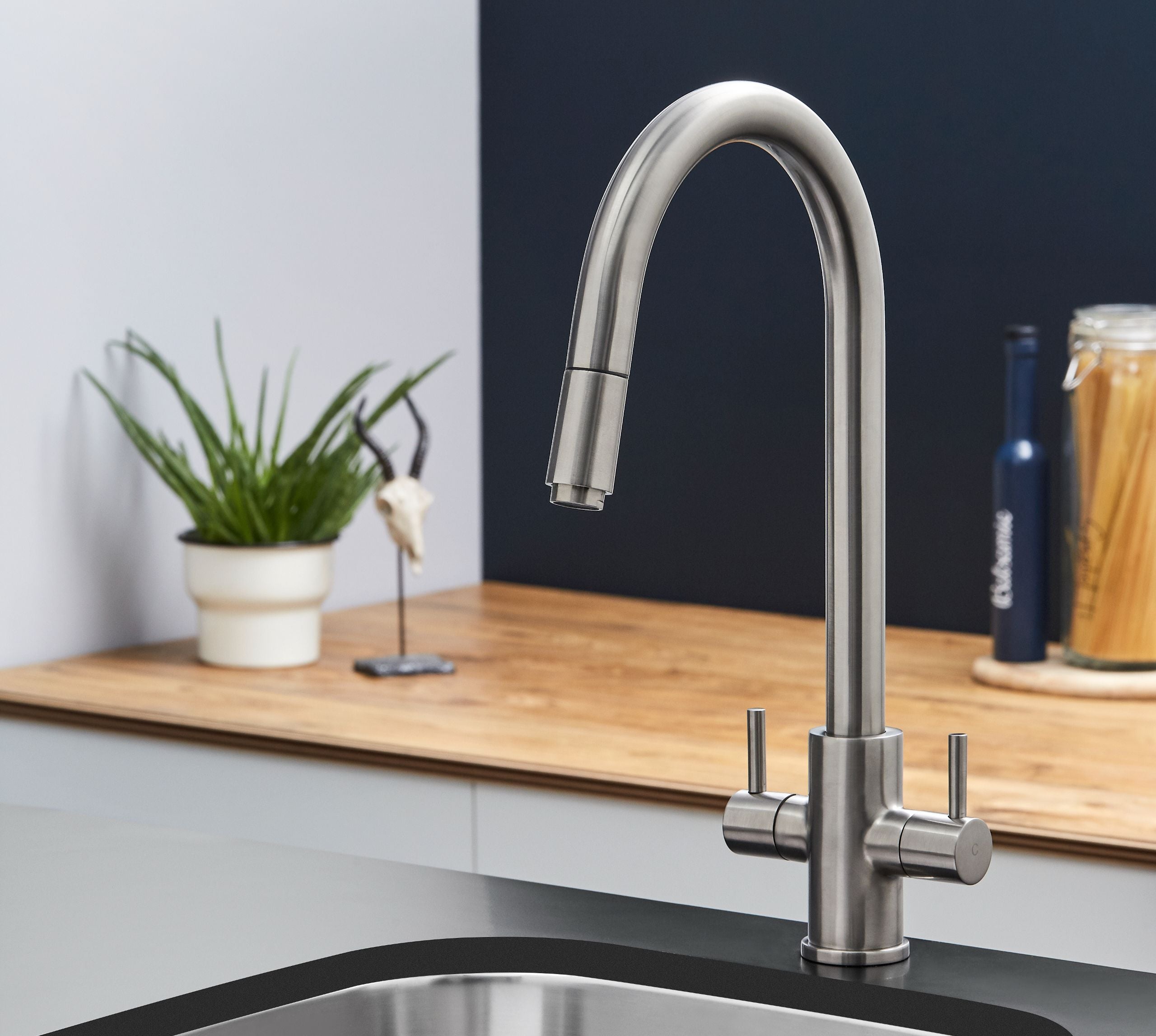 Amelia Kitchen Tap Brushed Nickel
