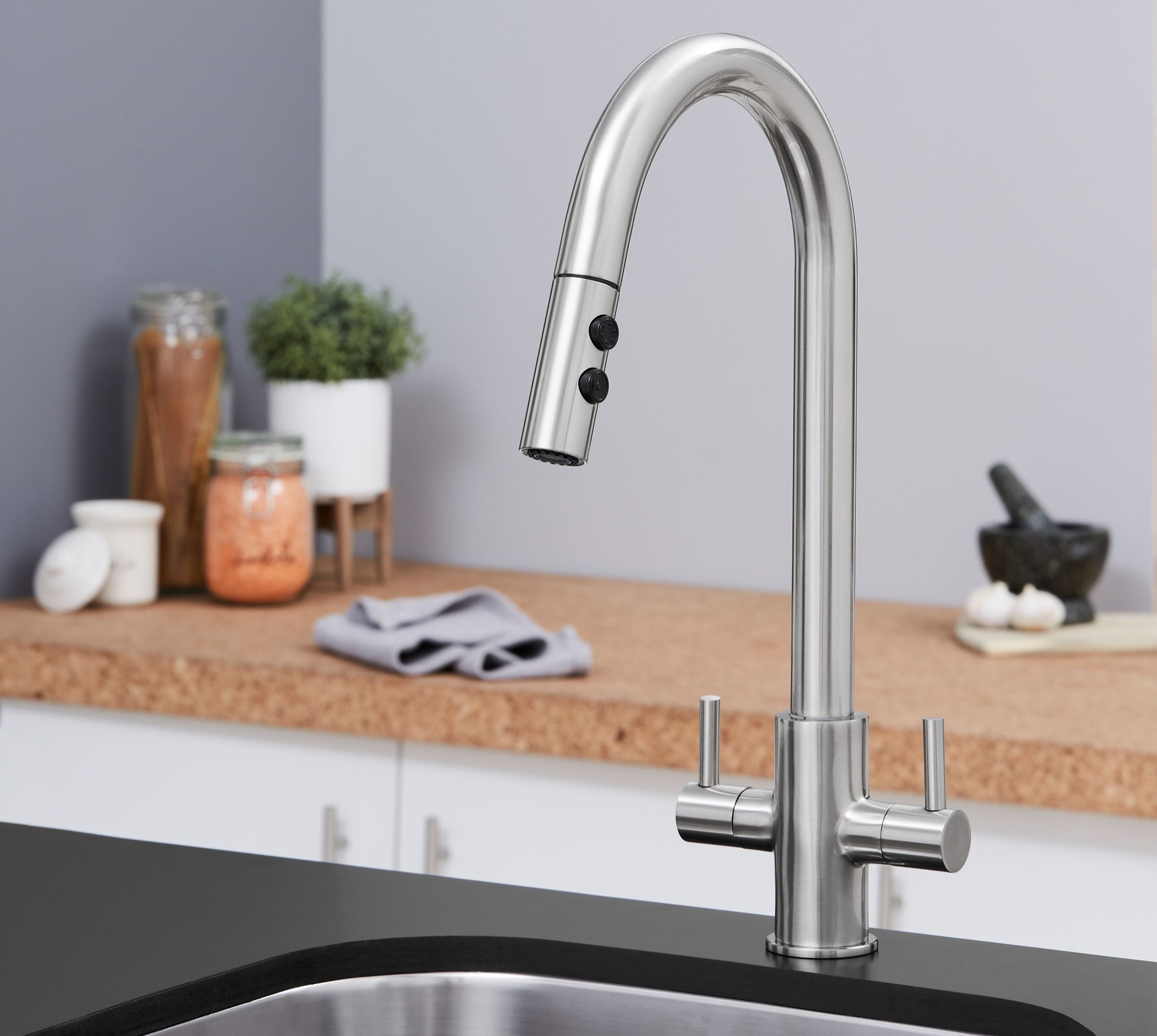 Amelia Kitchen Tap Brushed Nickel