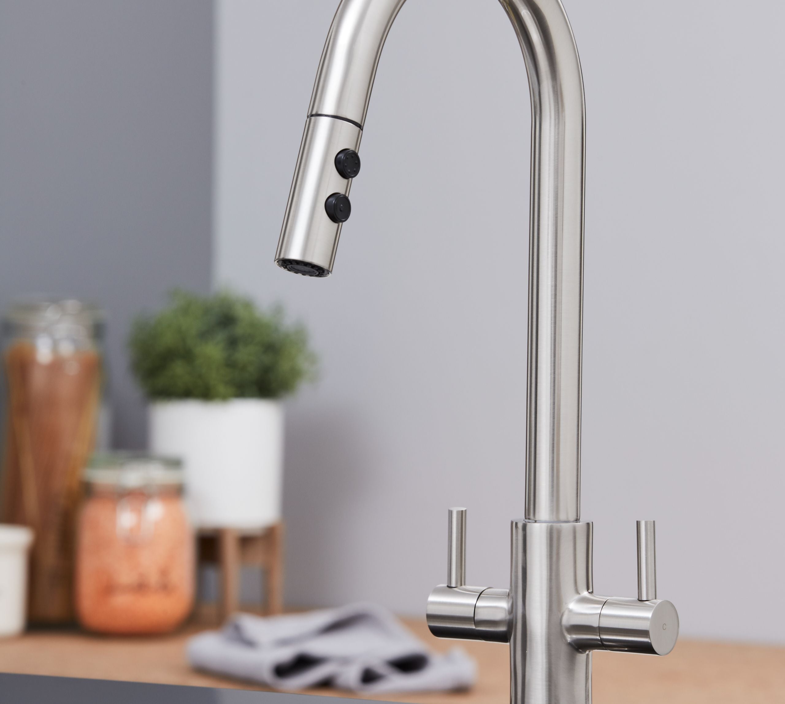 Amelia Kitchen Tap Brushed Nickel