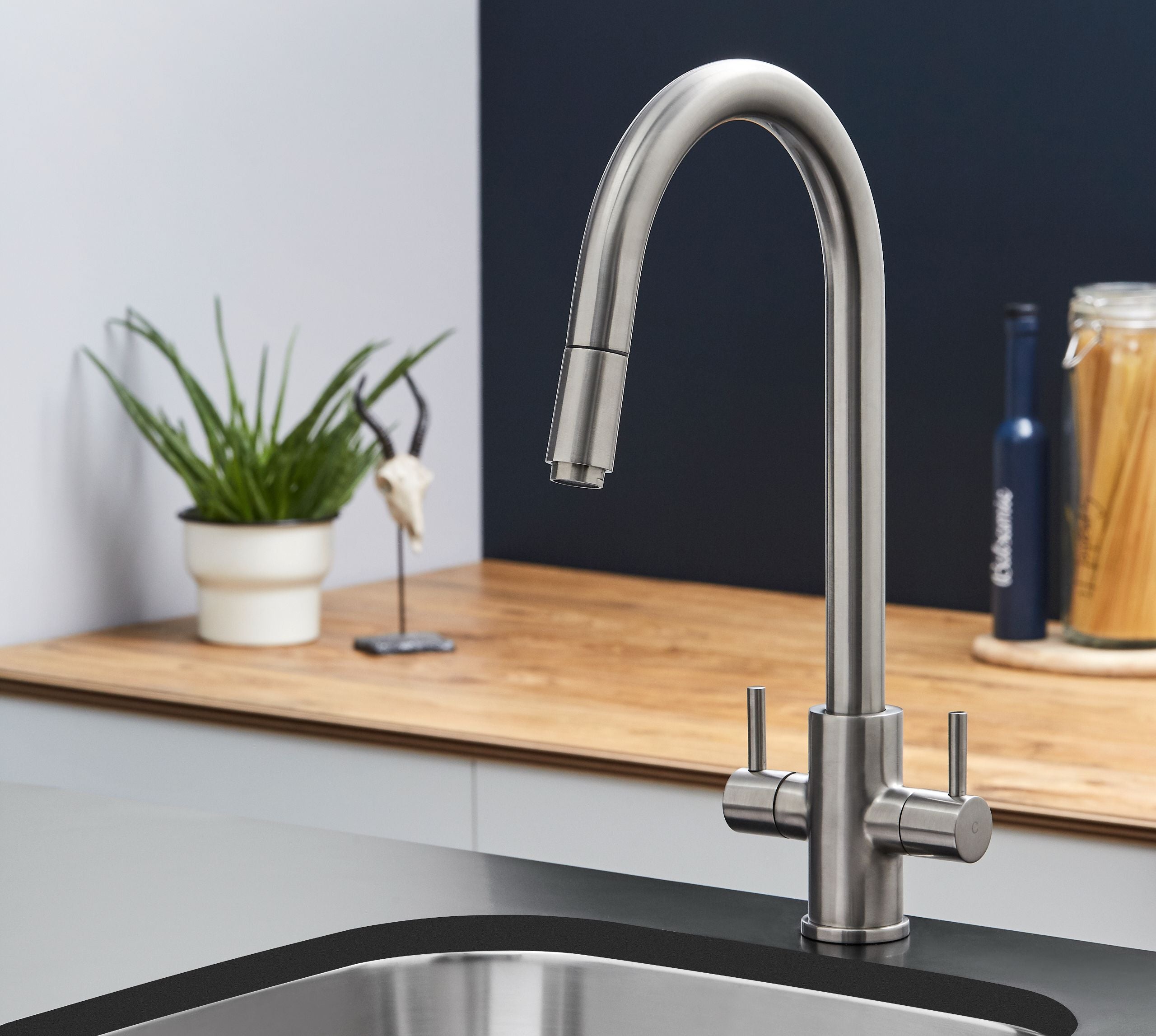Amelia Kitchen Tap Brushed Nickel