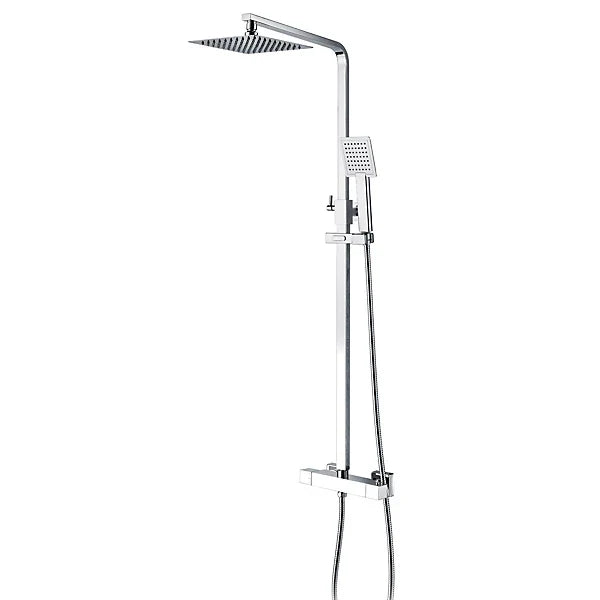 Rivaro Thermostatic Square Shower Kit in Chrome