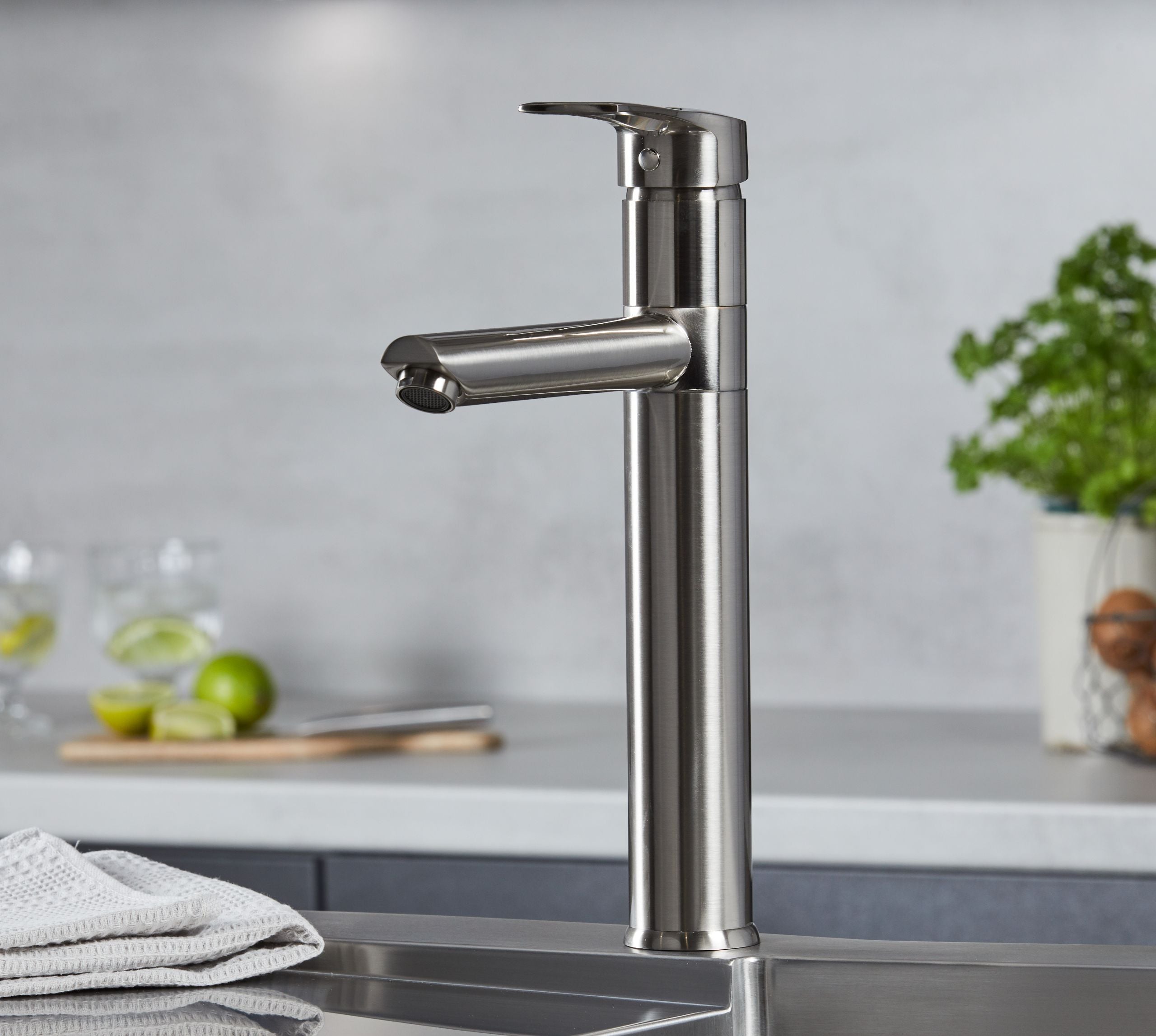 Ava Kitchen Tap Brushed Nickel