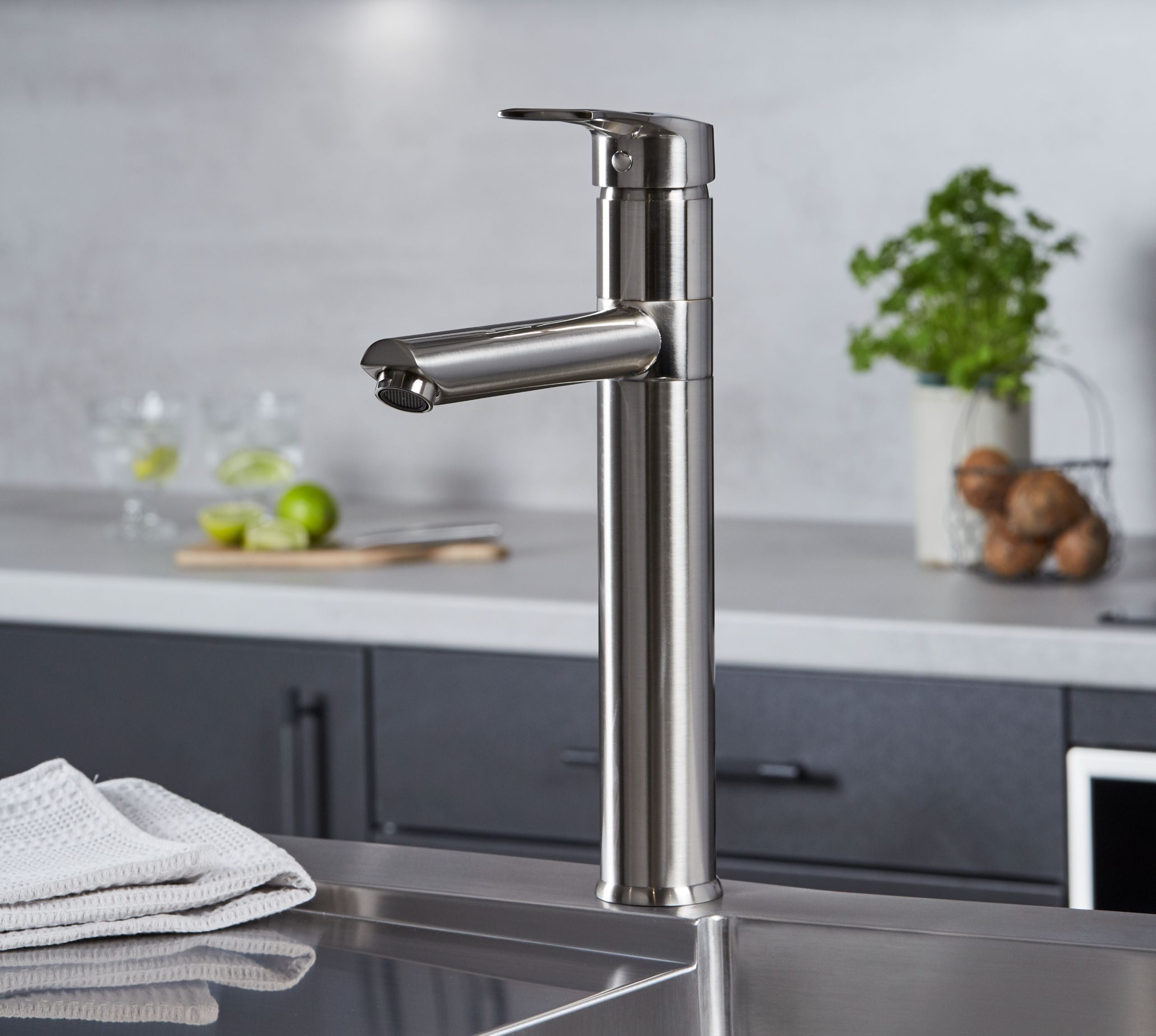 Ava Kitchen Tap Brushed Nickel