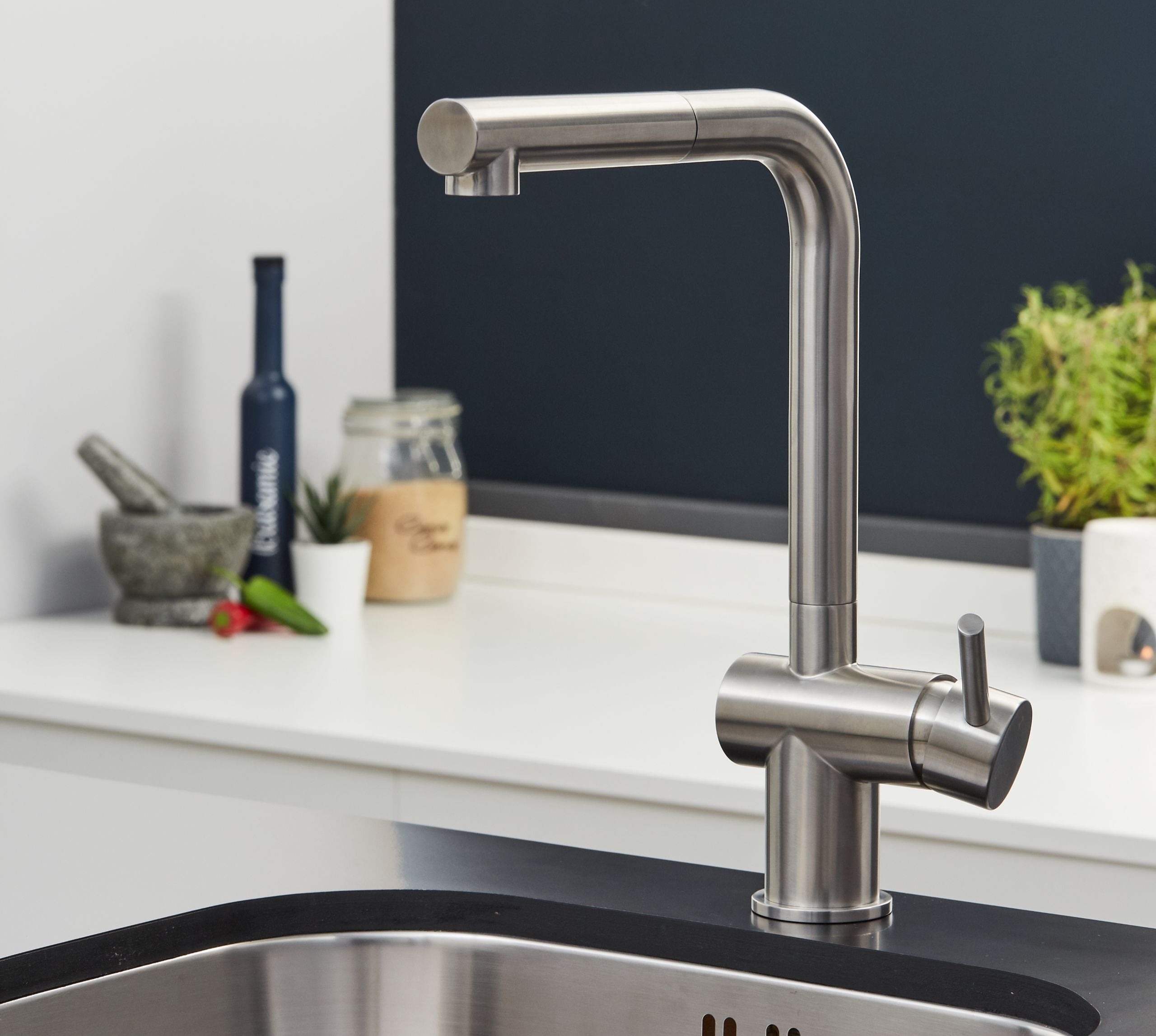 Mia Kitchen Tap Brushed Nickel