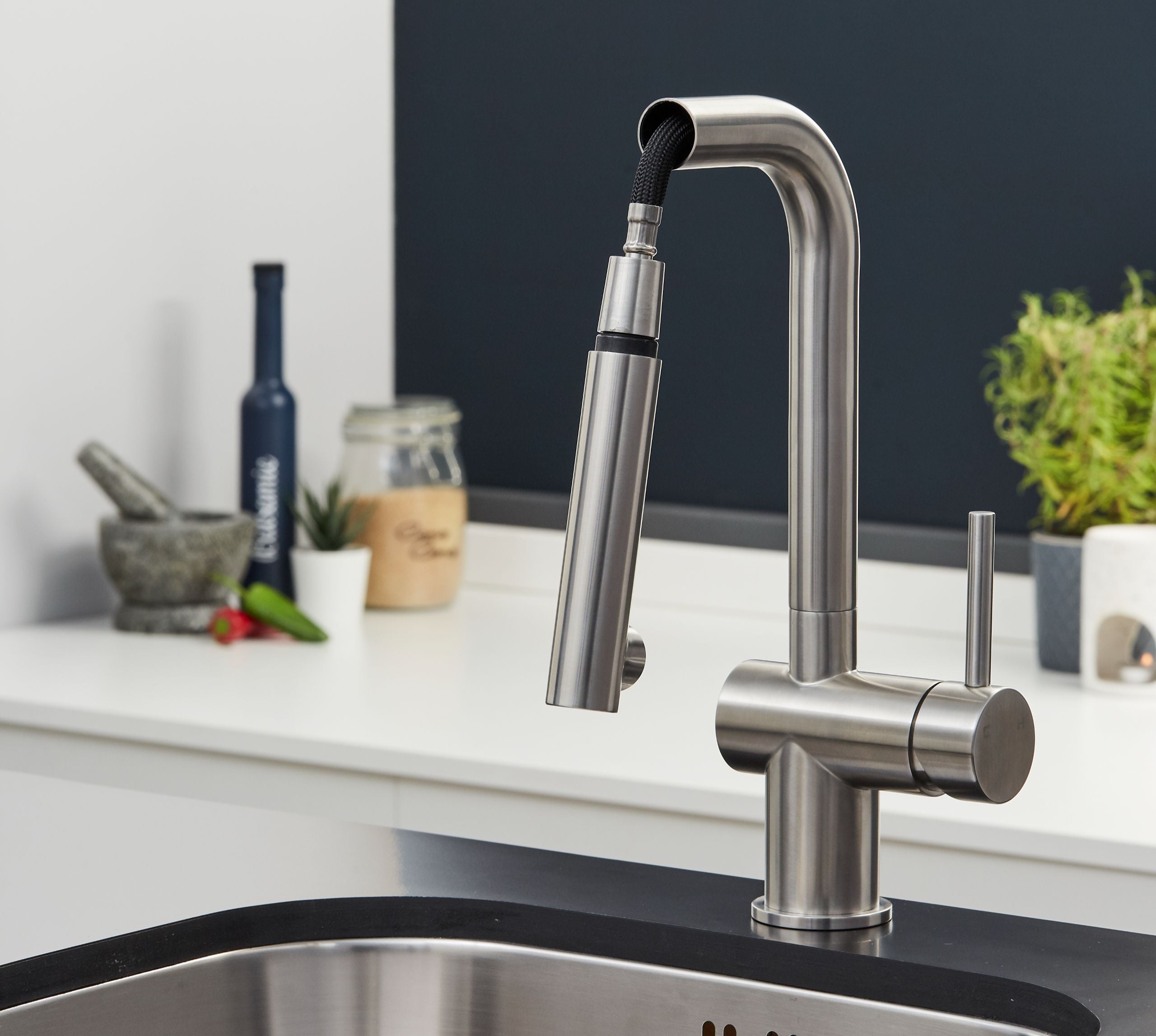 Mia Kitchen Tap Brushed Nickel