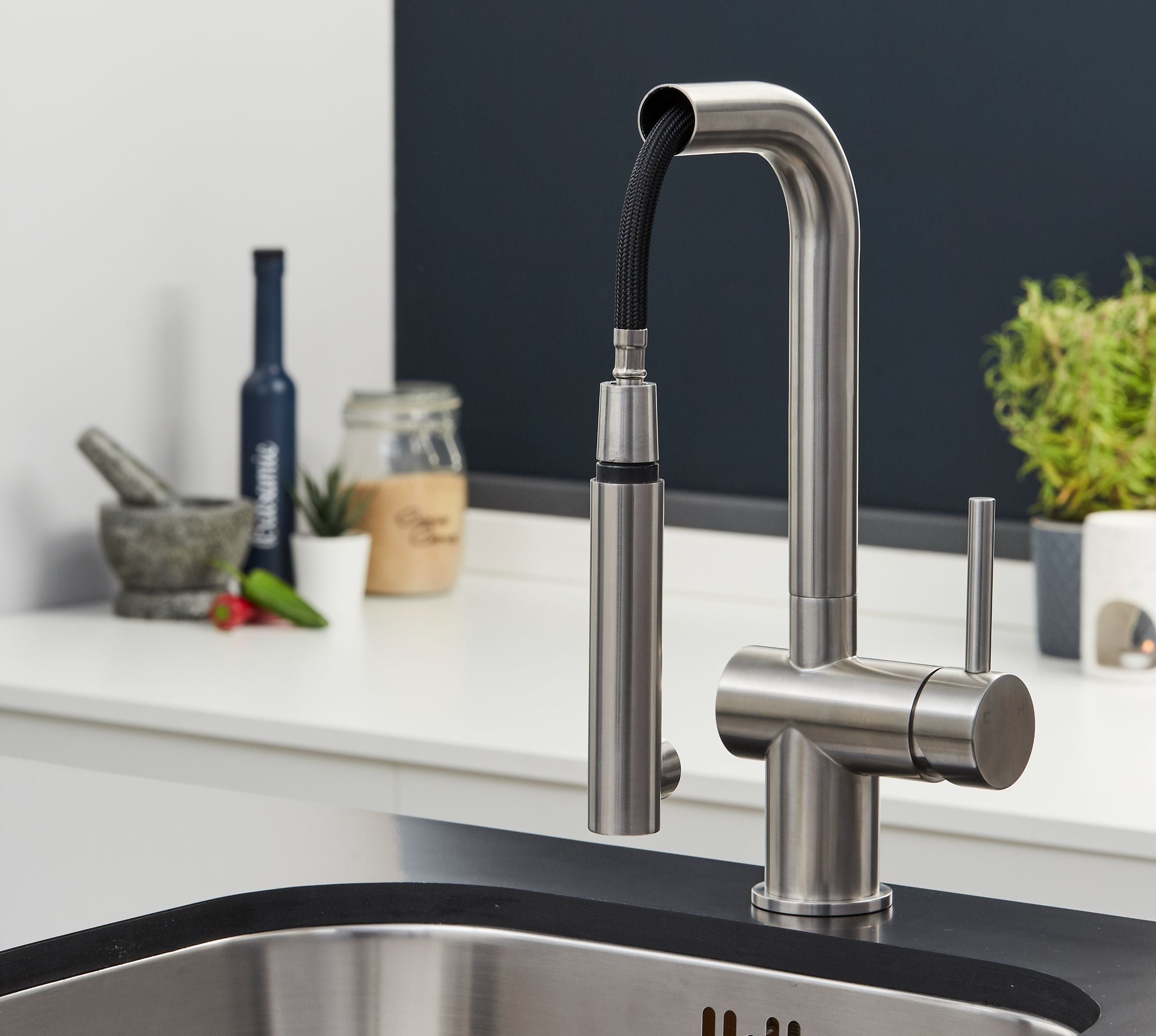 Mia Kitchen Tap Brushed Nickel
