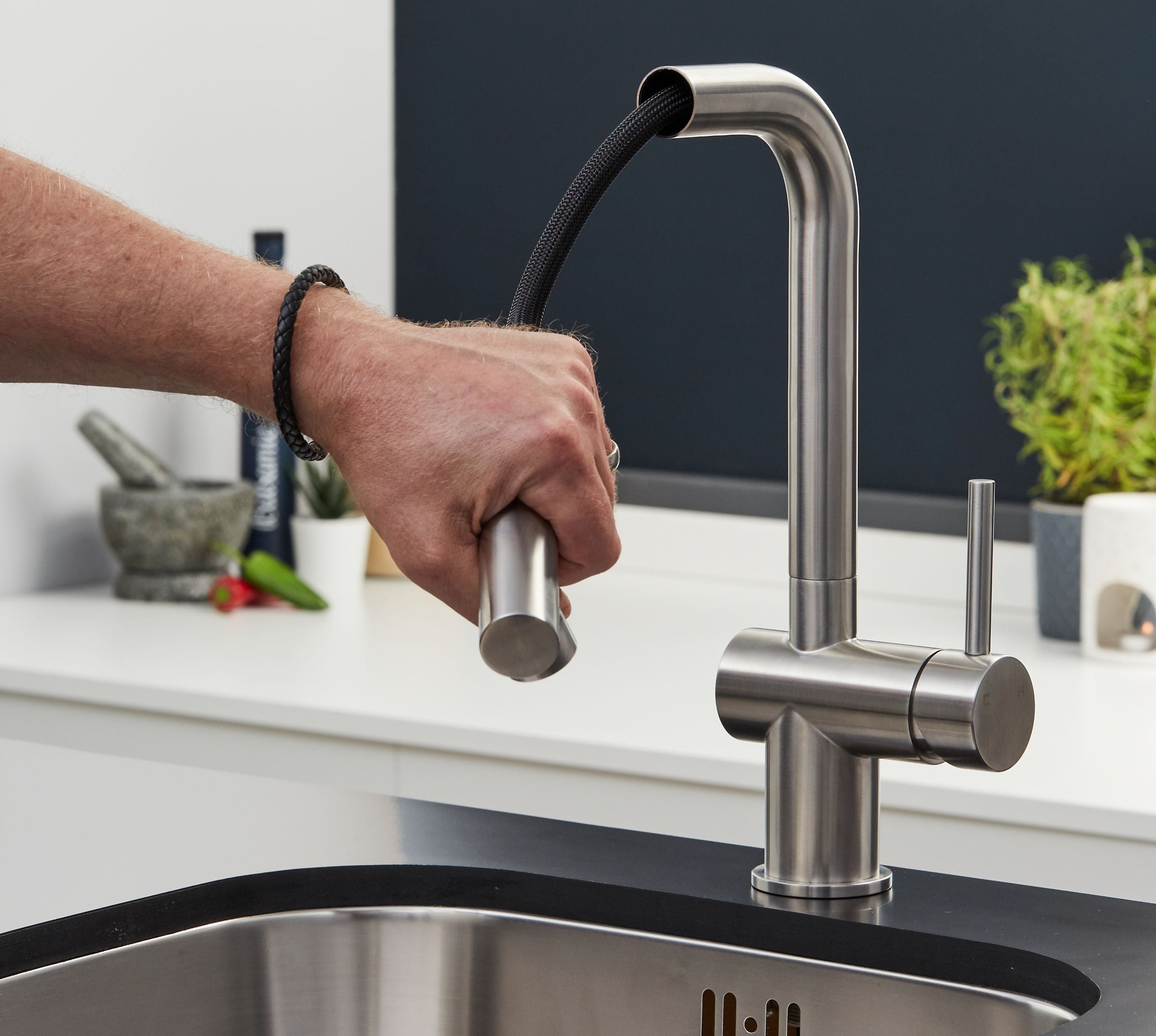 Mia Kitchen Tap Brushed Nickel